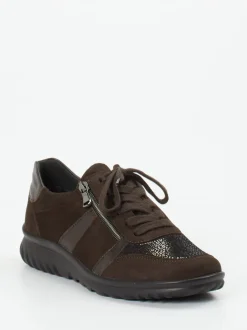 Semler – Komfort-Sneaker aus Veloursleder dunkelbraun