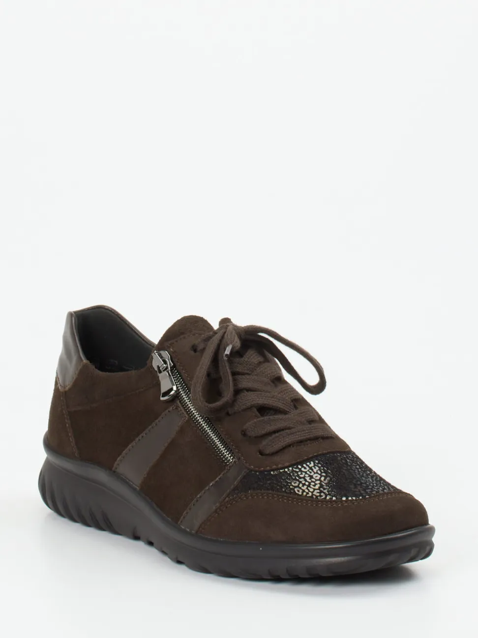 Semler – Komfort-Sneaker aus Veloursleder dunkelbraun
