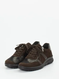 Semler – Komfort-Sneaker aus Veloursleder dunkelbraun