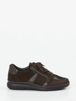 Semler – Komfort-Sneaker aus Veloursleder dunkelbraun