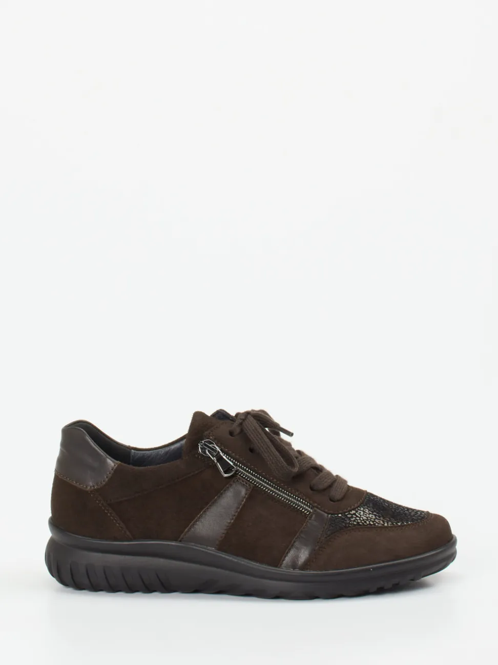 Semler – Komfort-Sneaker aus Veloursleder dunkelbraun