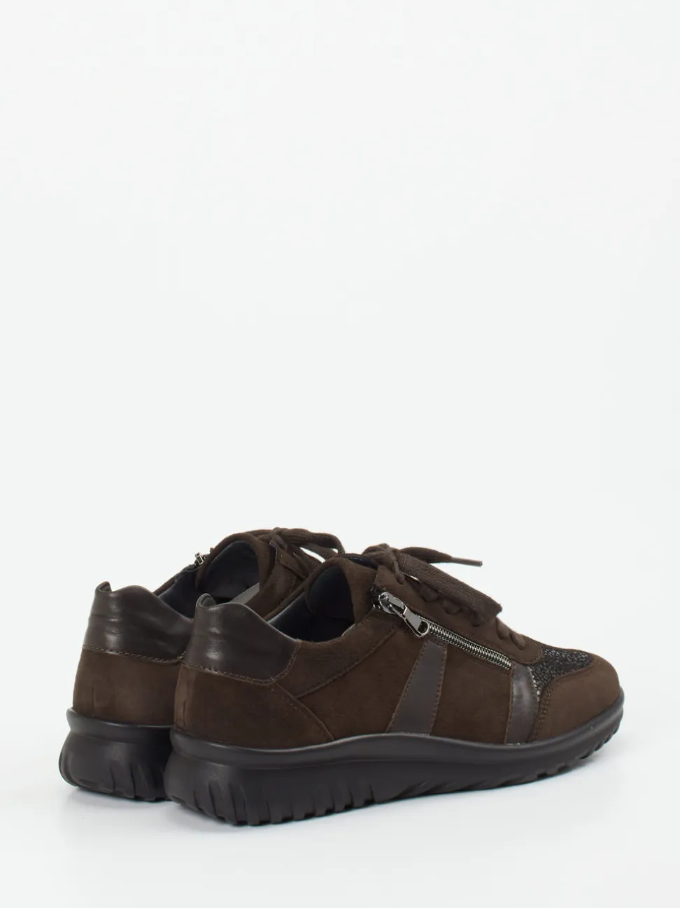 Semler – Komfort-Sneaker aus Veloursleder dunkelbraun