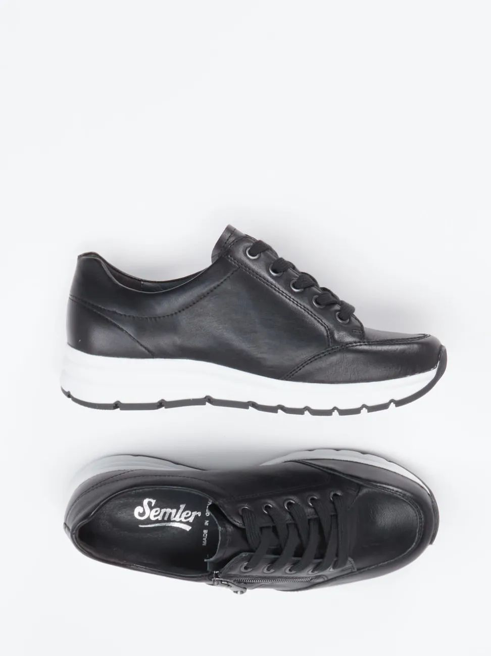 Semler – Komfort-Sneaker aus Kalbleder schwarz