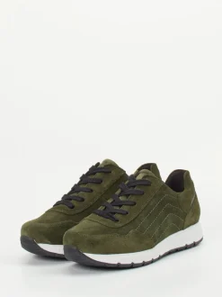 Semler – Komfort-Sneaker aus Veloursleder olivgrün