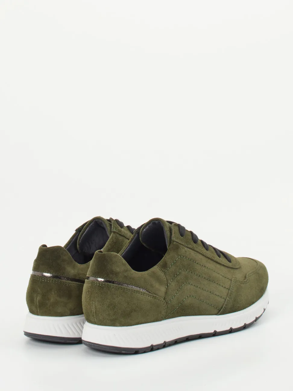 Semler – Komfort-Sneaker aus Veloursleder olivgrün