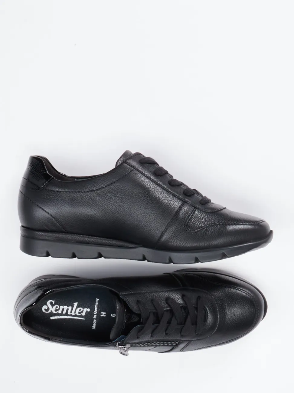 Semler – Komfort-Sneaker aus Kalbleder Schwarz