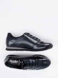 Semler – Komfort-Sneaker aus Kalbleder dunkelblau
