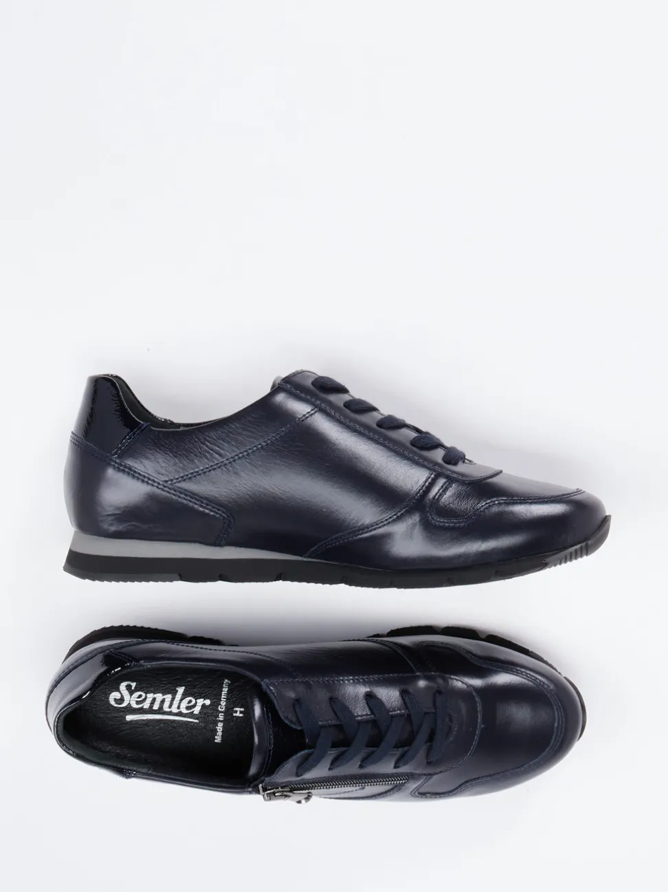 Semler – Komfort-Sneaker aus Kalbleder dunkelblau