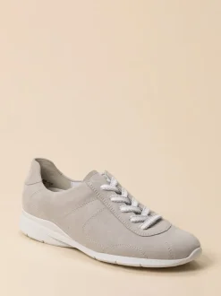 Semler – Komfort-Sneaker aus Veloursleder hellgrau