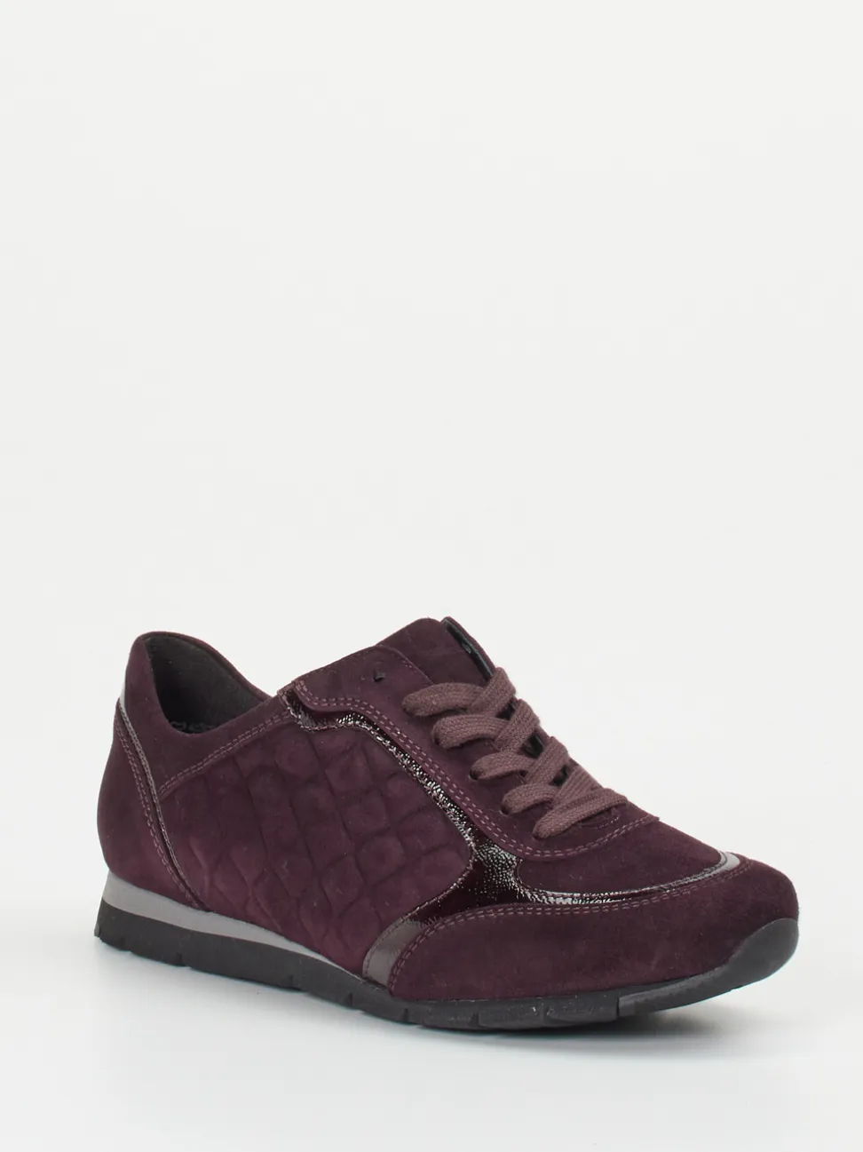 Semler – Komfort-Sneaker aus Veloursleder brombeer