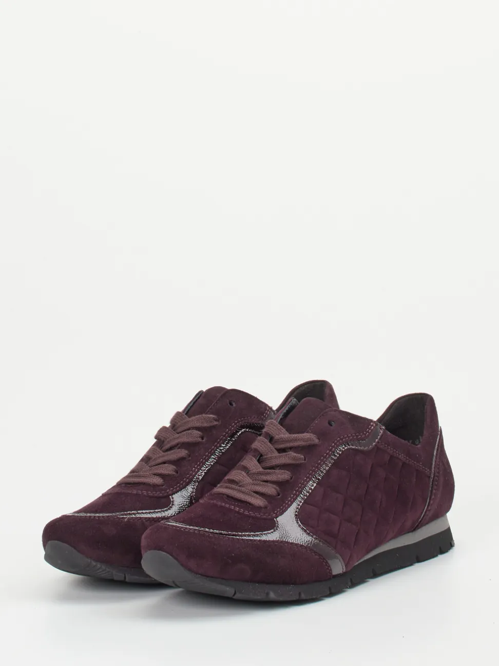 Semler – Komfort-Sneaker aus Veloursleder brombeer