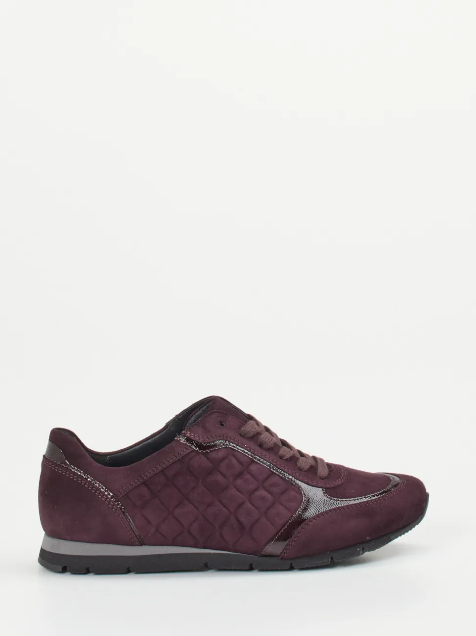 Semler – Komfort-Sneaker aus Veloursleder brombeer