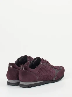 Semler – Komfort-Sneaker aus Veloursleder brombeer