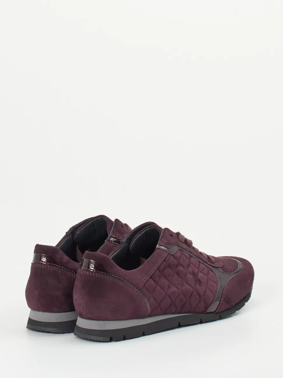 Semler – Komfort-Sneaker aus Veloursleder brombeer