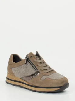 Semler – Komfort-Sneaker aus Veloursleder taupe