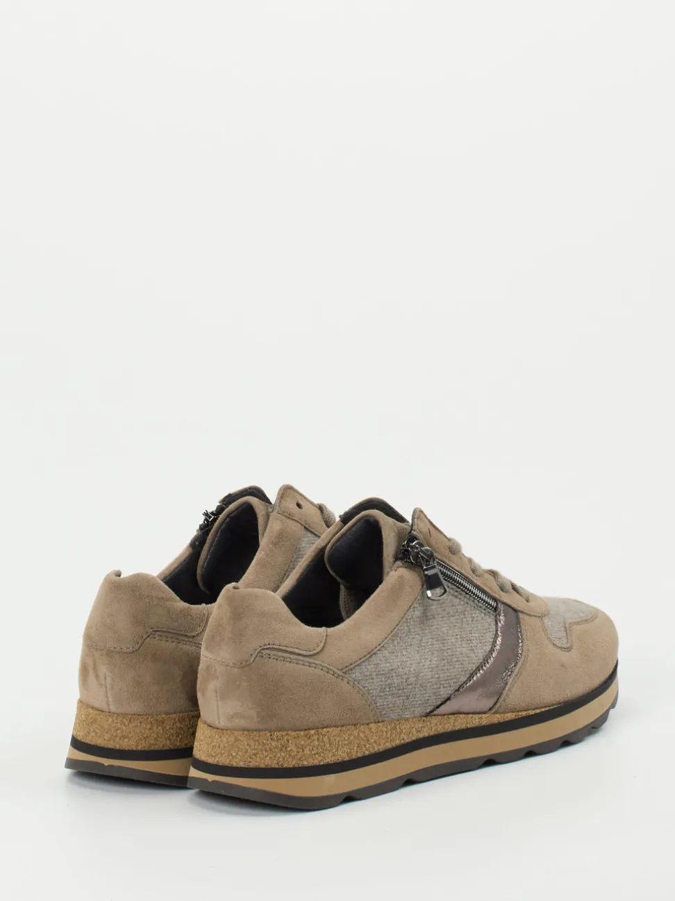 Semler – Komfort-Sneaker aus Veloursleder taupe