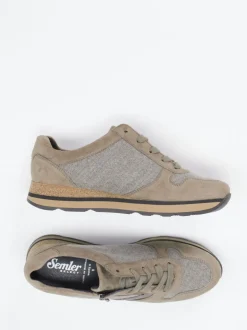 Semler – Komfort-Sneaker aus Veloursleder taupe