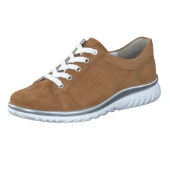 Semler – Komfort-Sneaker aus Veloursleder cognacbraun