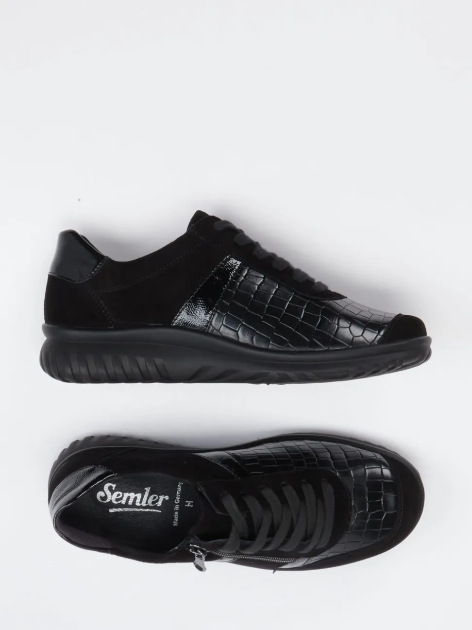 Semler – Komfort-Sneaker aus Leder Schwarz