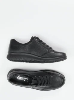 Semler – Komfort-Sneaker aus Hirschleder Schwarz