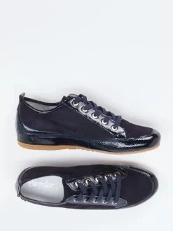 Semler – Komfort-Sneaker aus Veloursleder Dunkelblau