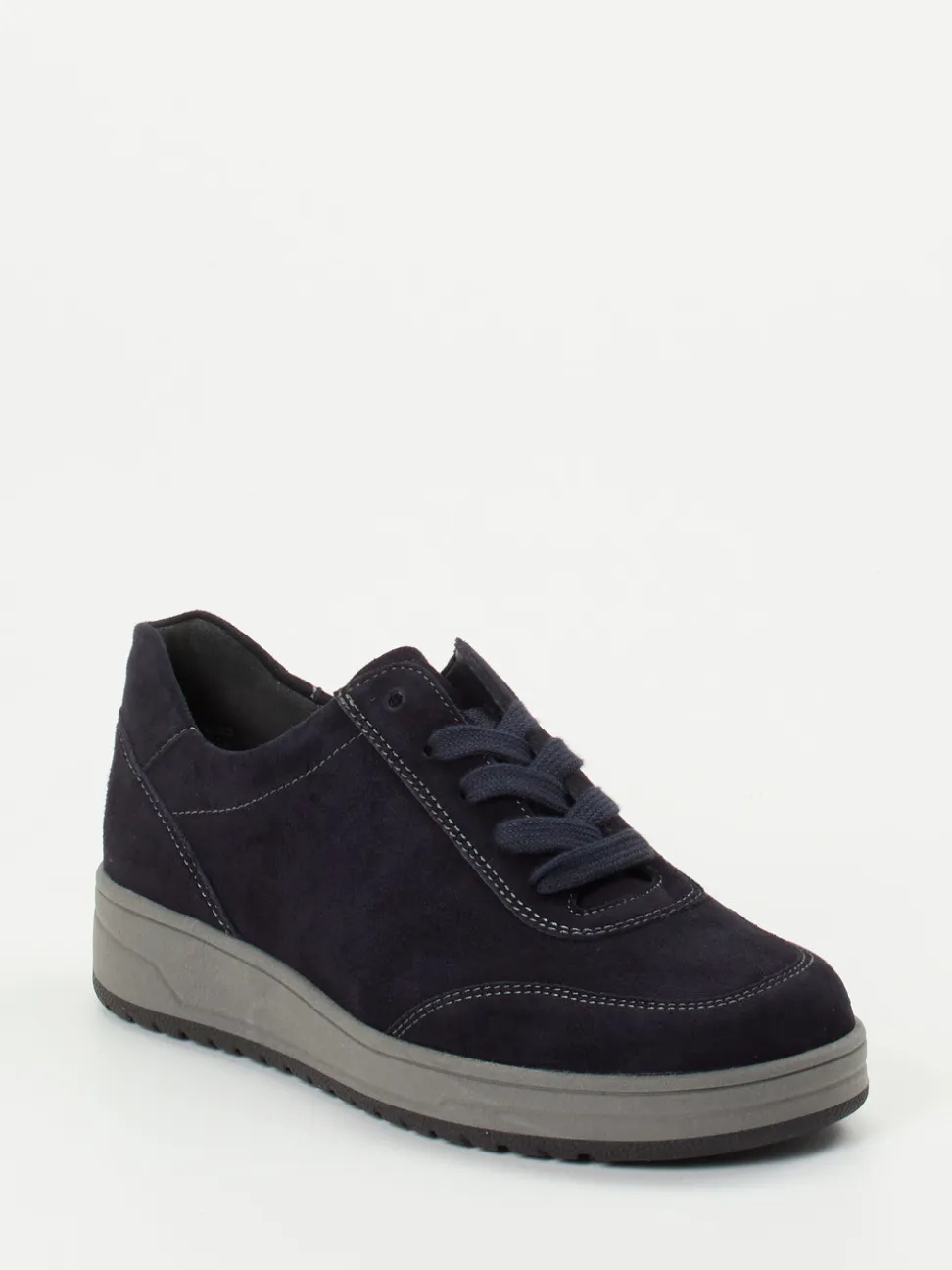 Semler – Komfort-Sneaker aus Veloursleder Dunkelblau