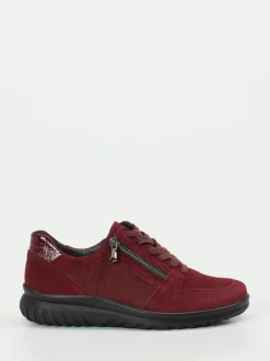 Semler – Komfort-Sneaker aus Veloursleder Bordeauxrot