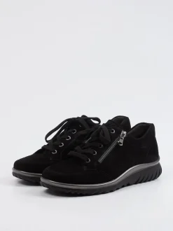 Semler – Komfort-Sneaker aus Veloursleder schwarz