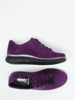 Semler – Komfort-Sneaker aus Veloursleder violett