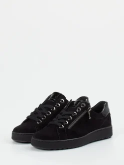Semler – Komfort-Sneaker aus Veloursleder schwarz