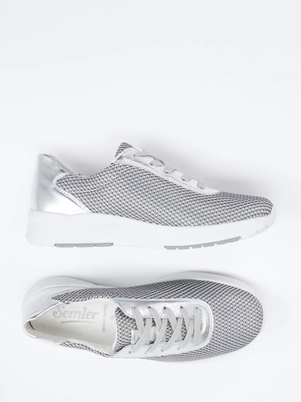 Semler – Komfort-Sneaker aus Textil silberfarben