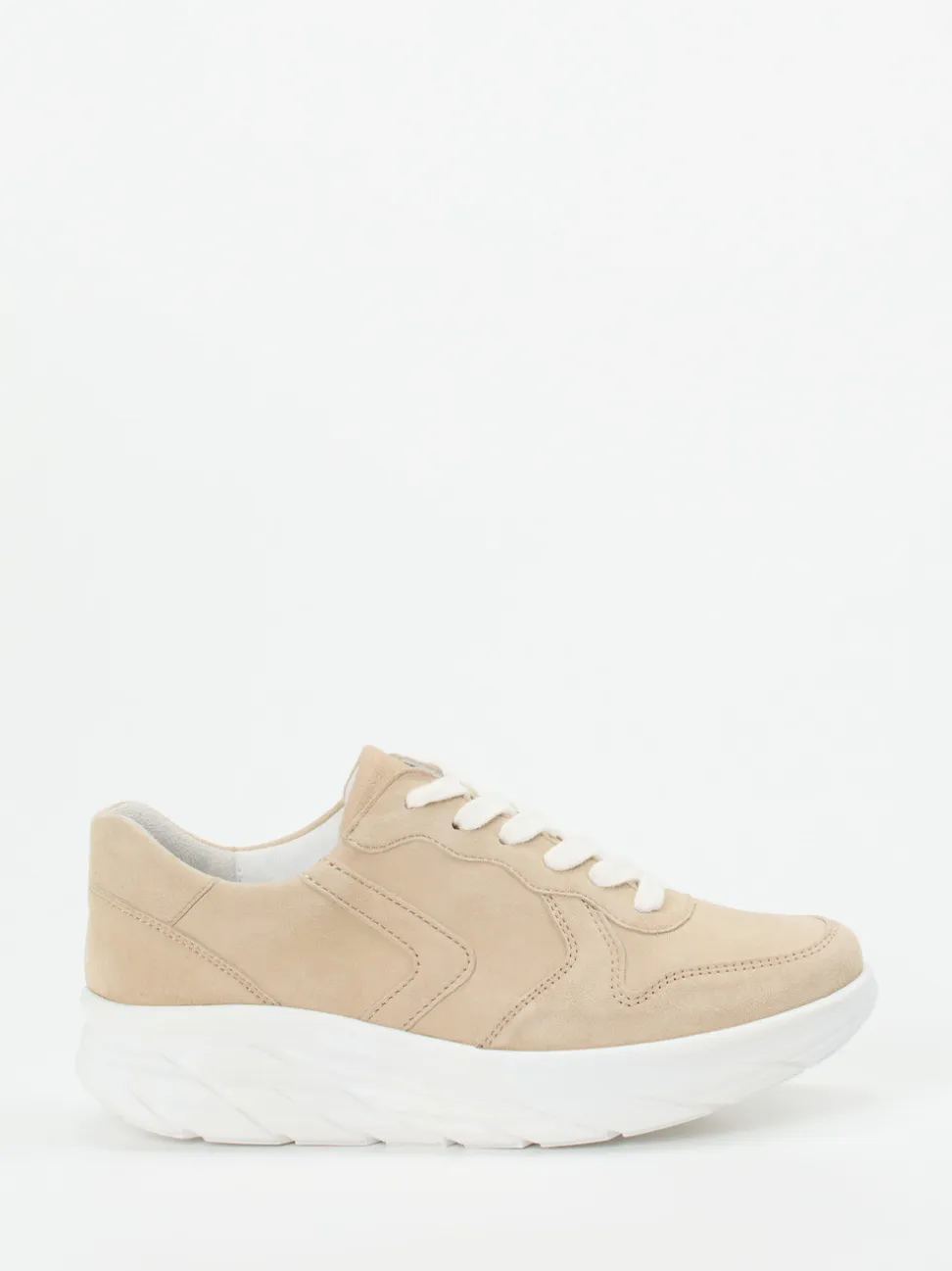 Semler – Komfort-Sneaker aus Veloursleder beige