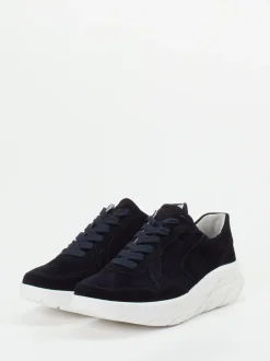 Semler – Komfort-Sneaker aus Veloursleder Dunkelblau