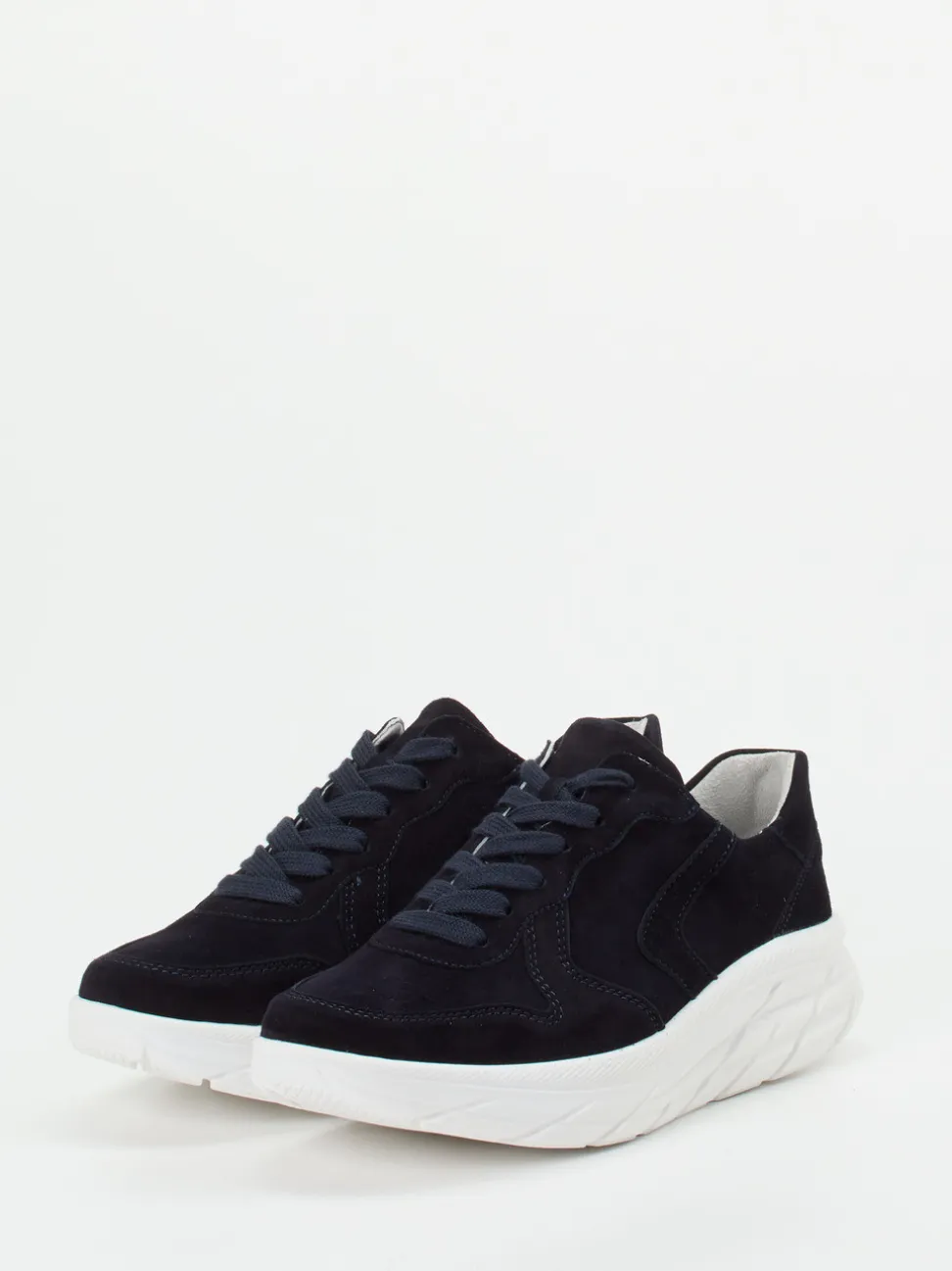 Semler – Komfort-Sneaker aus Veloursleder Dunkelblau