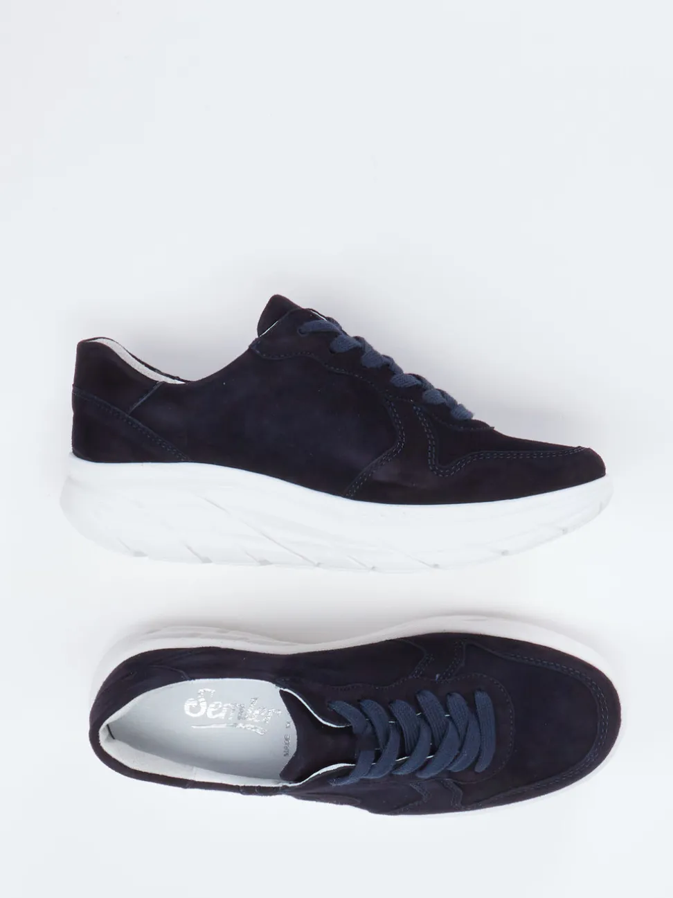 Semler – Komfort-Sneaker aus Veloursleder Dunkelblau