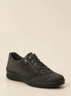 Semler – Komfort-Sneaker aus Veloursleder grau