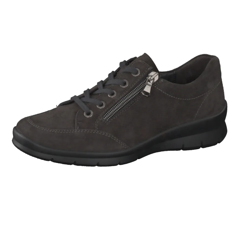 Semler – Komfort-Sneaker aus Veloursleder grau