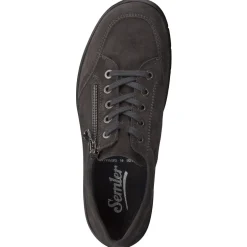 Semler – Komfort-Sneaker aus Veloursleder grau