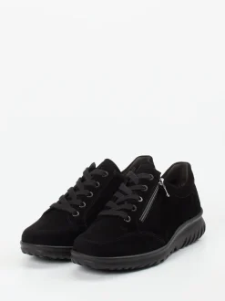 Semler – Komfort-Sneaker aus Veloursleder schwarz