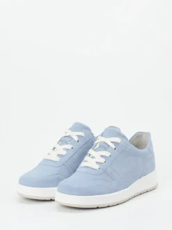 Semler – Komfort-Sneaker aus Veloursleder hellblau