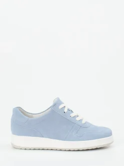 Semler – Komfort-Sneaker aus Veloursleder hellblau