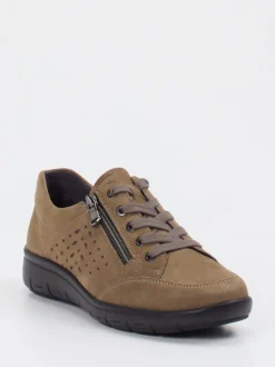 Semler – Komfort-Sneaker aus Veloursleder taupe