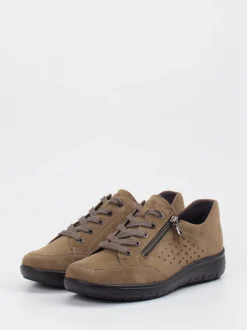 Semler – Komfort-Sneaker aus Veloursleder taupe