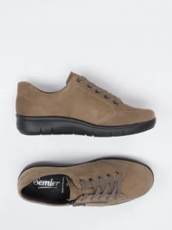 Semler – Komfort-Sneaker aus Veloursleder taupe