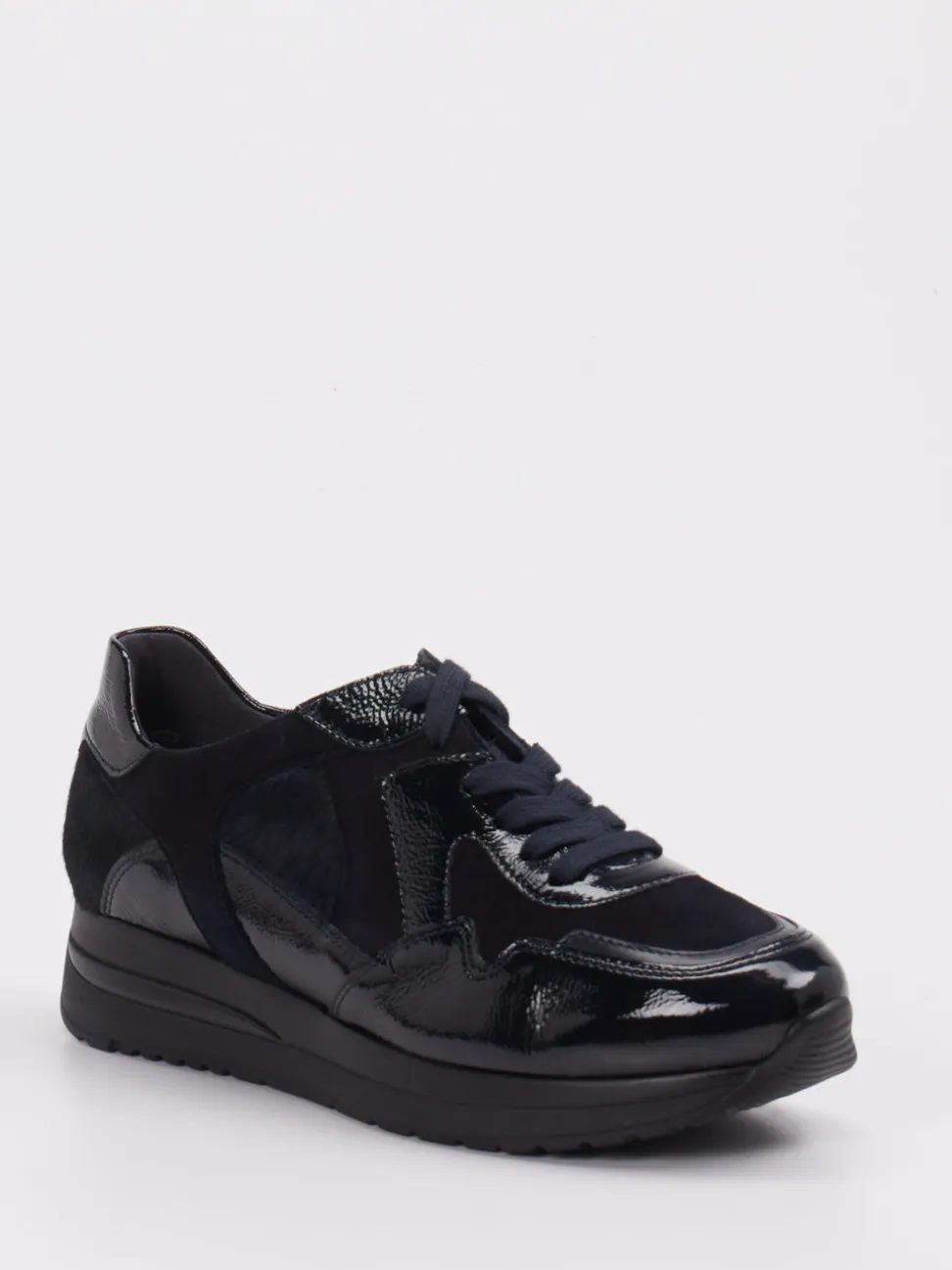 Semler – Komfort-Sneaker aus Veloursleder Schwarz
