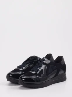 Semler – Komfort-Sneaker aus Veloursleder Schwarz