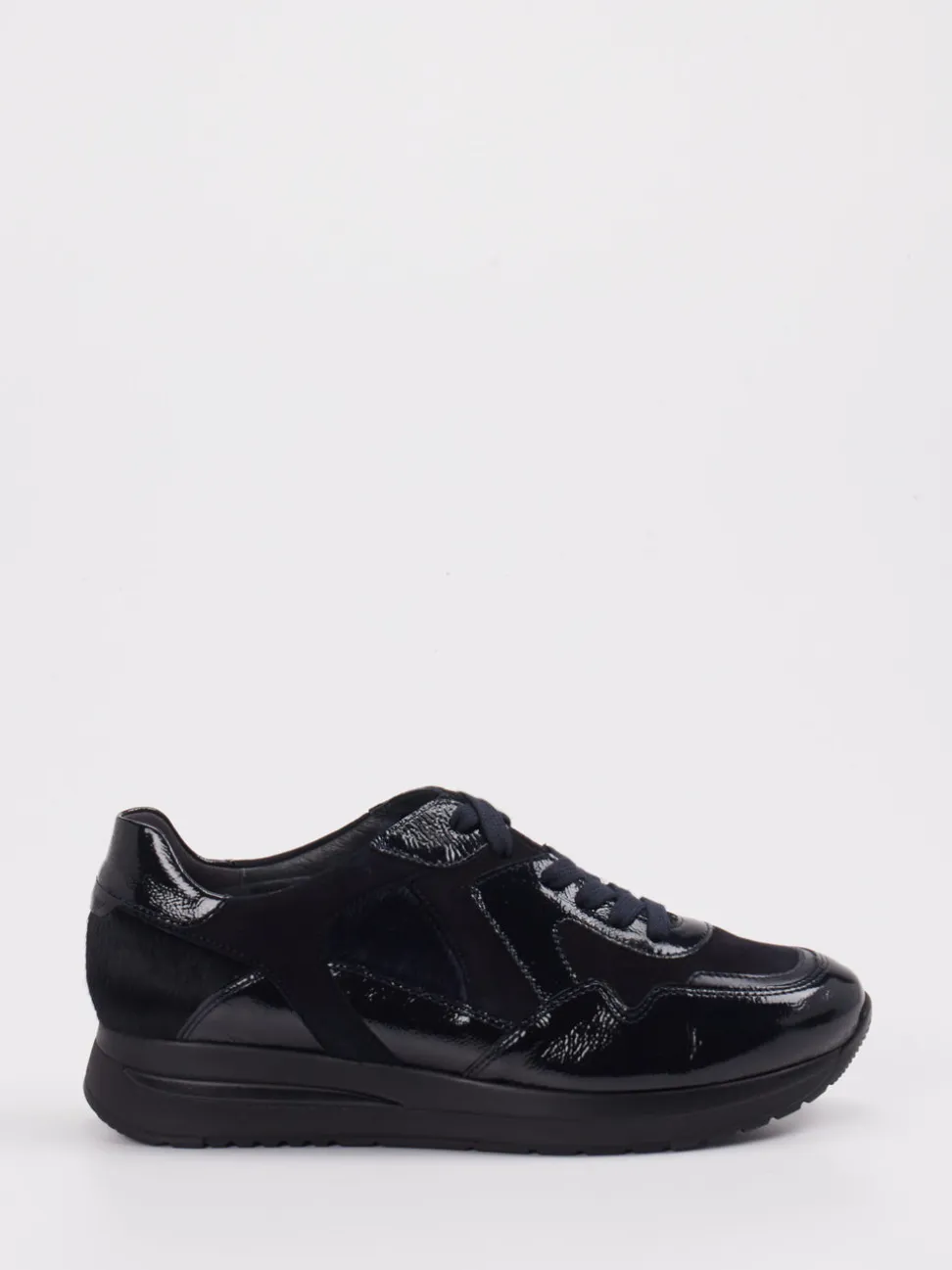 Semler – Komfort-Sneaker aus Veloursleder Schwarz