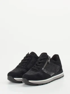Semler – Komfort-Sneaker aus Veloursleder Anthrazit