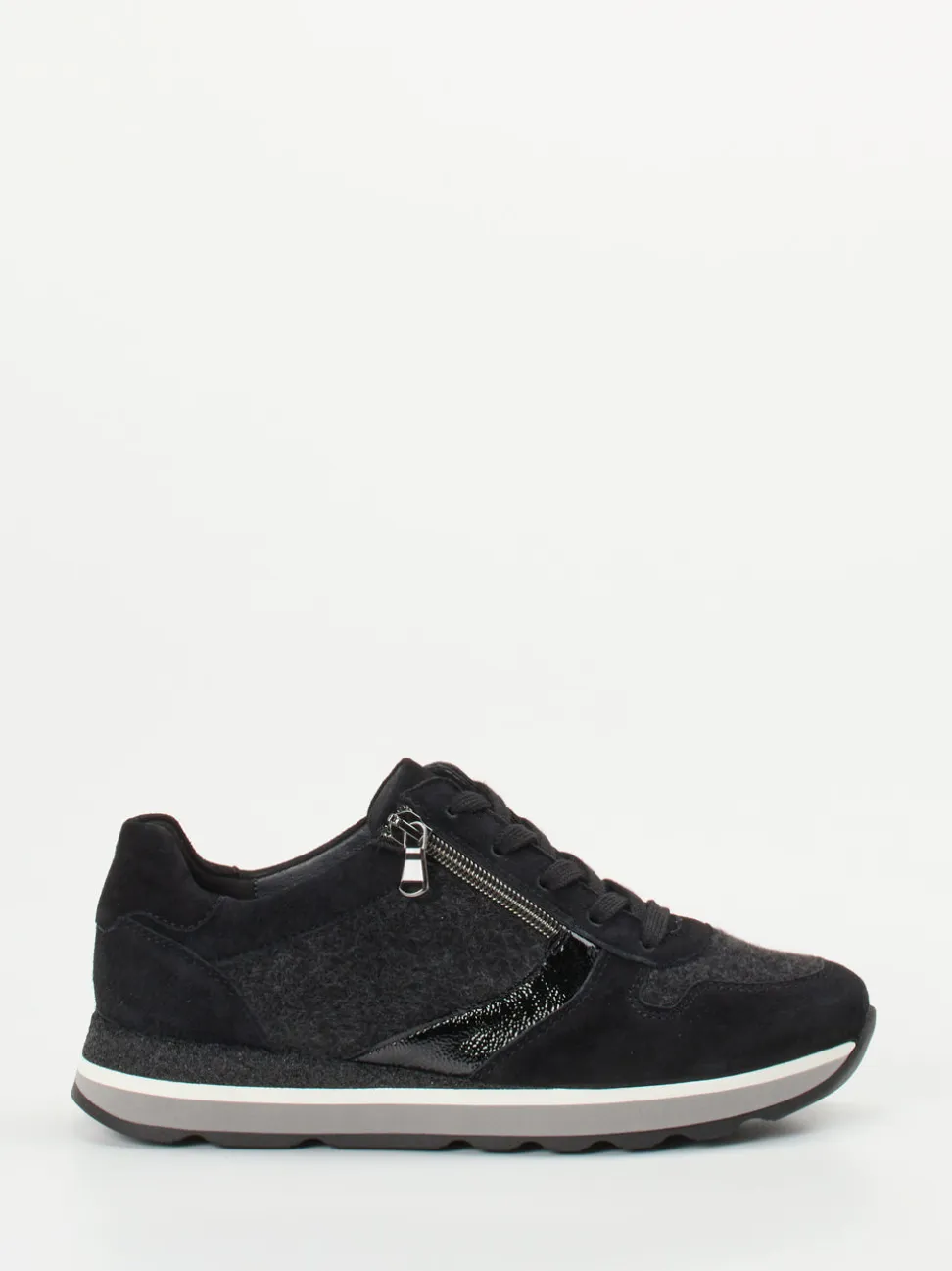 Semler – Komfort-Sneaker aus Veloursleder Anthrazit