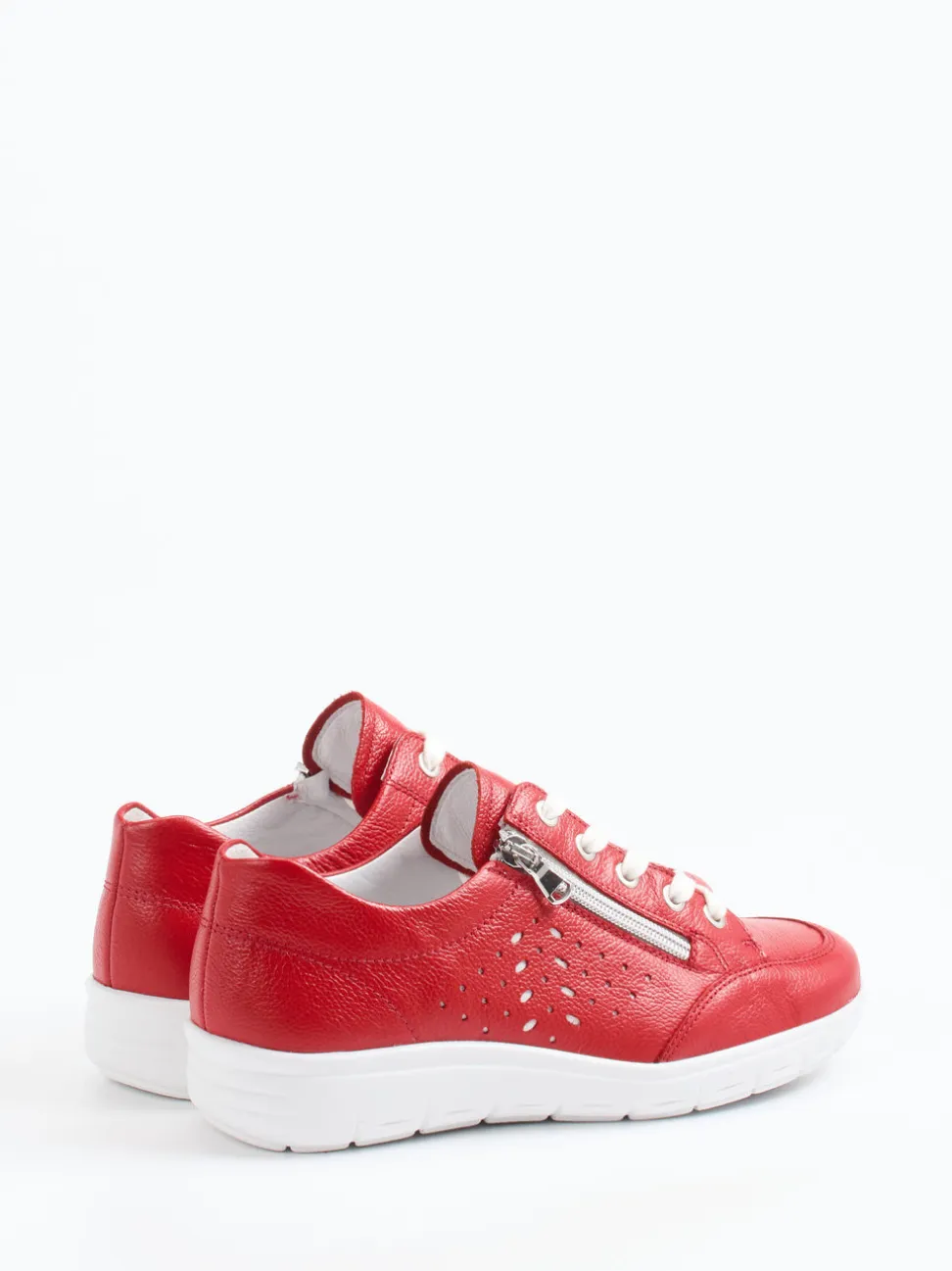Semler – Komfort-Sneaker aus Kalbleder in Rot